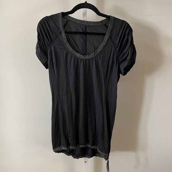 Lululemon Swiftly Short Sleeve Black and Gray - Picture 1 of 4